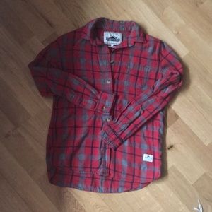 Red Penfield x Madewell boyfriend flannel